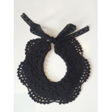 Vintage Lace bib collar - Black